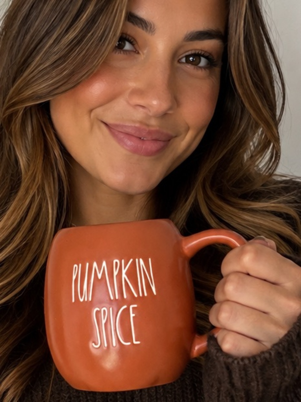 . Rae Dunn Orange & White Pumpkin Spice Fall Coffee Cup/Mug